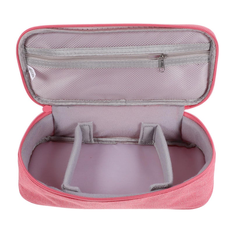Large Pink Travel Organizer Case for USB Cables Power Bank Hard Drive Storage - Image 2