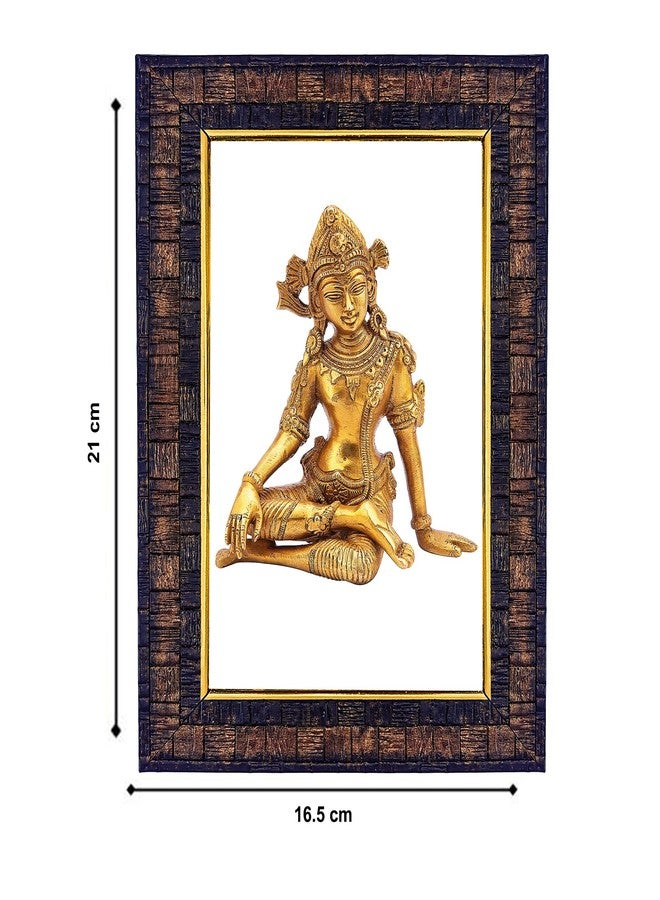 Hawai Feng Shui Vastu Remedies Wooden Framed Lord Indra Dev Photo for Home Office Business Place SFDI218 - Image 2