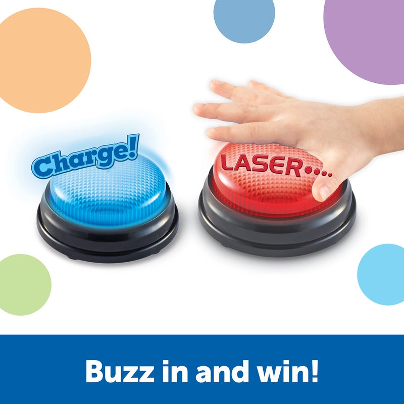 Learning Resources Team Answer Buzzers - Classroom Must Haves Supplies, Sound Effect Button, Family Game Shows for Trivia, Participation Tools, Boys and Girls Birthday Gifts - Image 2
