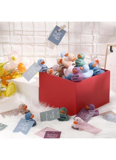 Jerify Jerify 12 Sets Thank You Gift Set Rubber Ducks Bulk Employee Coworkers Nurse Motivational Gifts Thank You for Being Thanks Rubber Ducky 2 Inch for Teacher Inspirational Gifts Cruise Shower  - Image 3