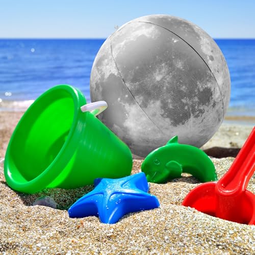 Shappy 20 Packs Moon Inflatable PVC Ball Bulk Gray Moon Shape Science Teaching Aids Planet Beach Ball for Kid Birthday Party Classroom Planetarium 984 Inch - Image 5