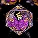 Fangool Liquid Core Cat DND Dice Set 7Pcs with Box Sharp Edge Cute Cat Style Resin Dice for DD Roleplaying Games RPG MTG Table Games D20 D12 D10 D8 D6 D4Purple - Image 2