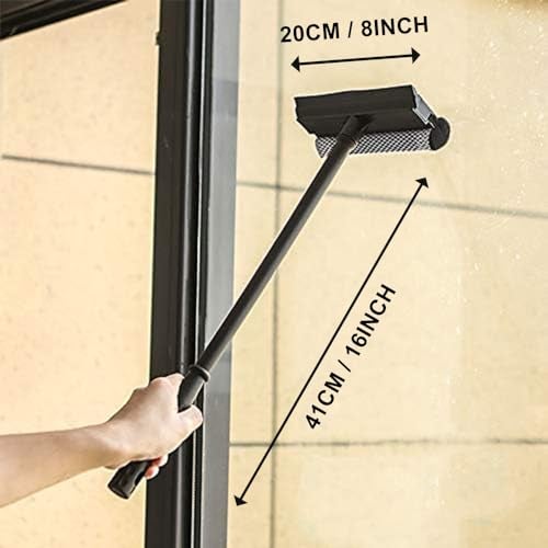 MULING Window Squeegee Cleaning Tool Window Cleaner Car Squeegee Windshield Cleaning Sponge and Rubber Squeegee,BlackM - Image 3