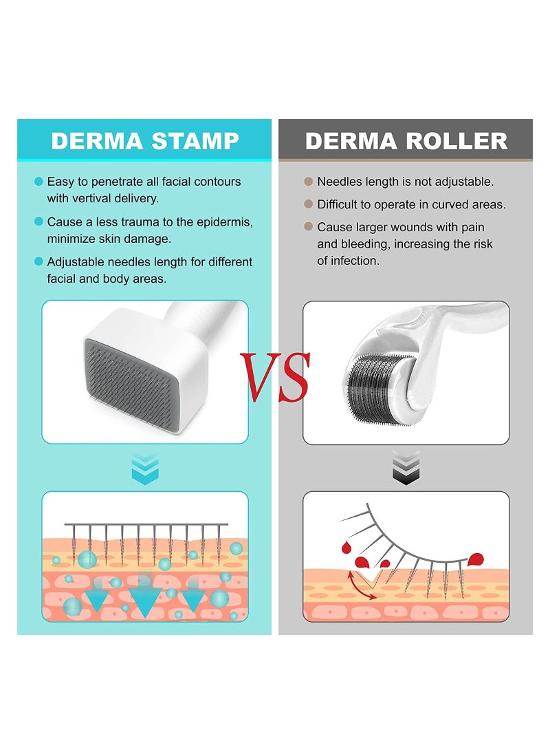Hot Derma Roller 140 Stainless Steel Needle Adjustable Needle Length Stamp Microneedle For Skin Care Beauty tools DRS140 A