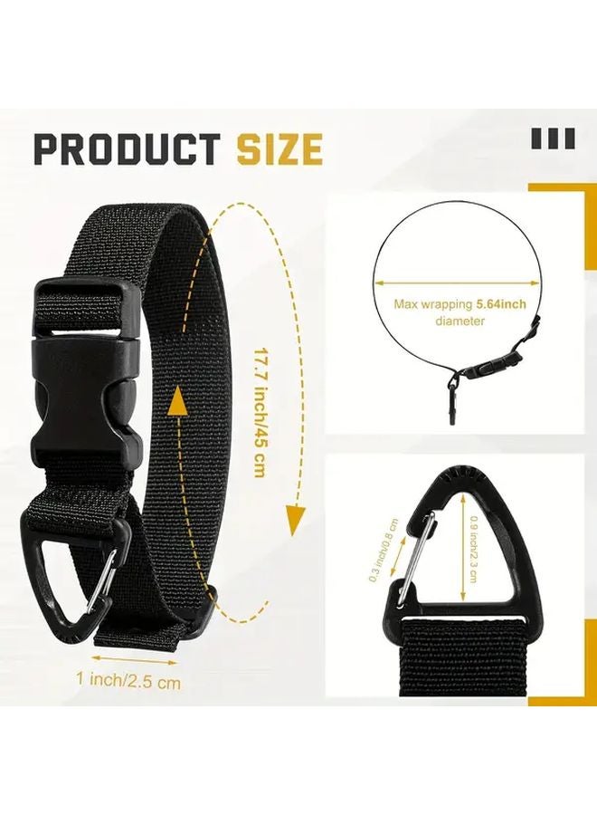 Black Heavy Duty Adjustable Retractable Cord Storage Strap For Workshop Garage Home Organization - Image 3