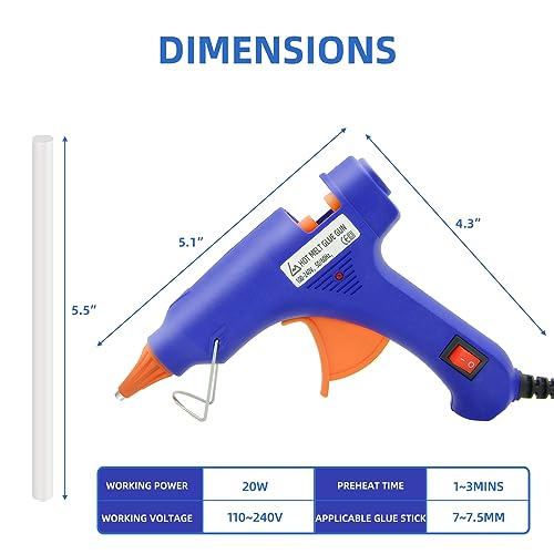 Liumai Hot Glue Gun Kit, Mini Hot Melt Glue Gun for Crafts with 30 Glue Sticks and Carry Case for Craft, School DIY Arts, and Home Repair - Image 3