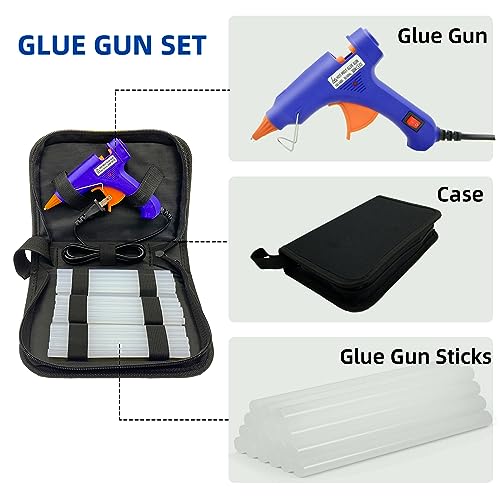 Liumai Hot Glue Gun Kit, Mini Hot Melt Glue Gun for Crafts with 30 Glue Sticks and Carry Case for Craft, School DIY Arts, and Home Repair - Image 2