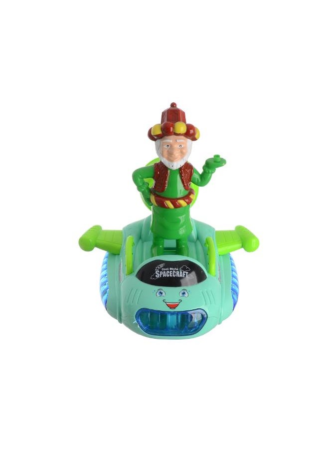 Akher el Ankoud Ramadan Lantern with a Space Vehicle design with the character Fananees Santa Claus with Light and Ramadan Songs  - Image 1