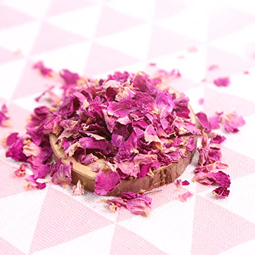 FullChea - Dried Rose Petals - 1oz/29g - Edible Flowers Real Rose Petals - Non-GMO - Caffeine-free - Use in Tea, Baking, Crafting - Image 2