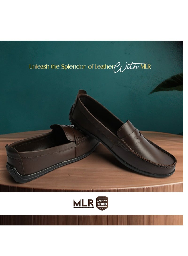 MLR  shoes genuine leather Dark Brown color - Image 3