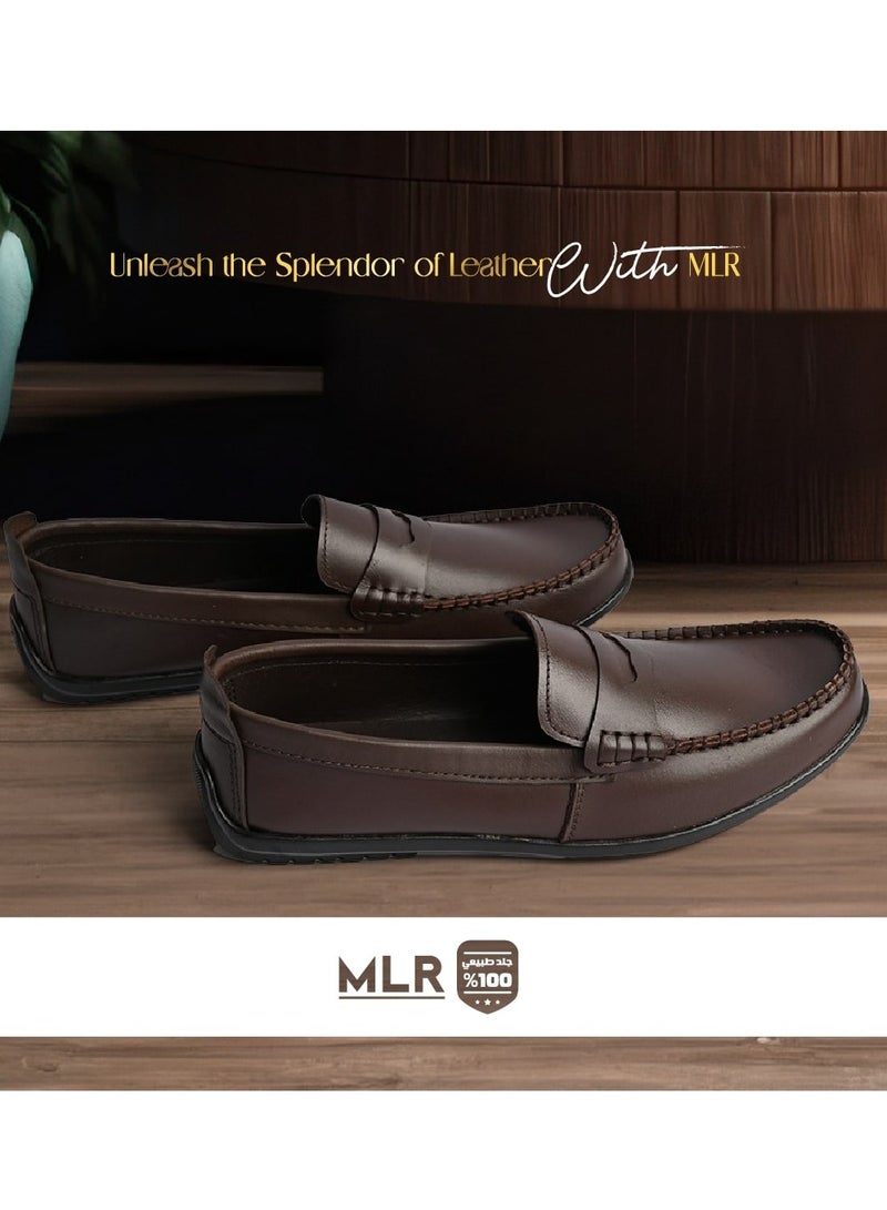 MLR  shoes genuine leather Dark Brown color - Image 1