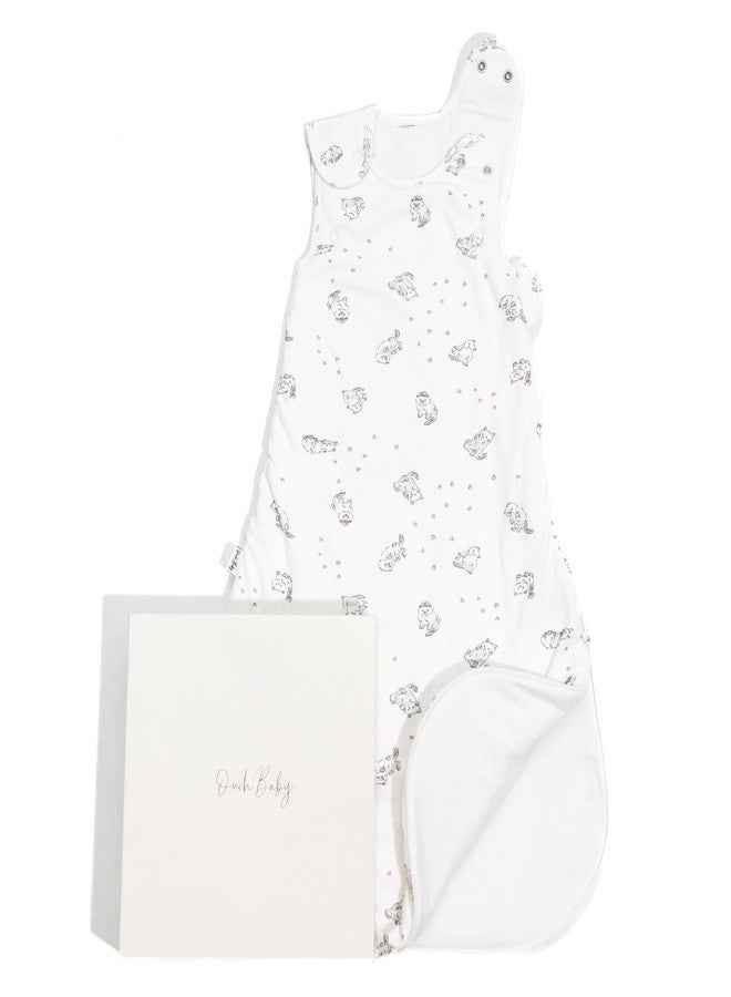 Ouch Baby Sleep Sack for Newborn (0.5 TOG, 0-6 Months) | 100% Knitted Cotton Wearable Blanket (Baby Sleeping Bag) | Prevents Overheating, No Sliding, Easy Diaper Changes, Better Sleep (Cute Cat) - Image 1