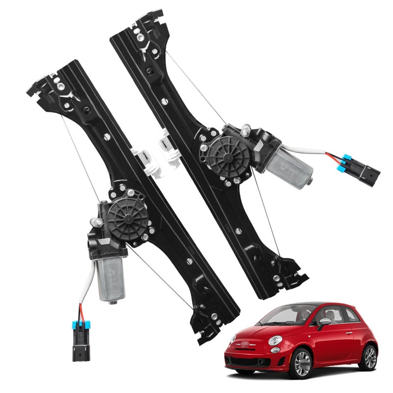 YIUIY Front Right Power Left Power Window Regulator and Motor Assembly Compatible with Fiat 500 14L 20122019 Replaces Part Number 751649 751648 Driver Side Passenger Side - Image 2