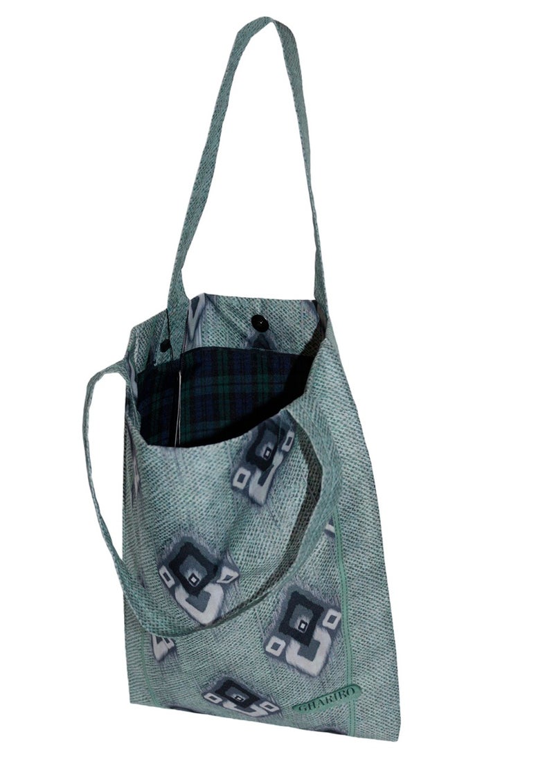 Gharibo Bags - casual printed satin triangle tote  bag t230020b - Image 1