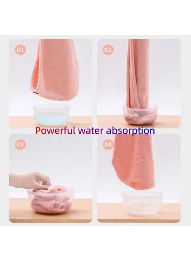 4 Pc Random Color Super Absorbent Quick Dry Hair Towel Cap For Bathing Swimming Gym - Image 2