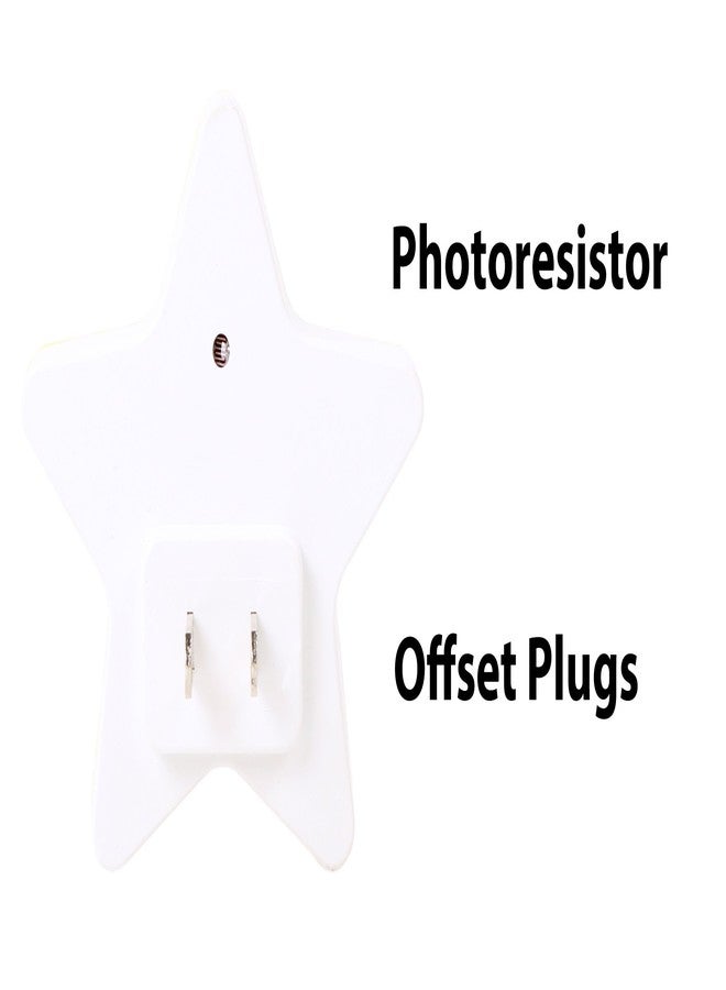 مجموعة من 4 مصابيح ليلية LED قابلة للتوصيل بمنفذ USB للأطفال - يتم التحكم في ضوء مستشعر الضوء من الغسق إلى الفجر - مصابيح ليلية LED قابلة للتوصيل بمنفذ USB - مصباح على شكل نجمة خماسية اعتنِ جيدًا بنوم الأطفال - Image 4