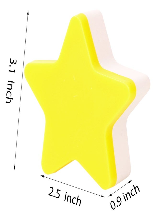 مجموعة من 4 مصابيح ليلية LED قابلة للتوصيل بمنفذ USB للأطفال - يتم التحكم في ضوء مستشعر الضوء من الغسق إلى الفجر - مصابيح ليلية LED قابلة للتوصيل بمنفذ USB - مصباح على شكل نجمة خماسية اعتنِ جيدًا بنوم الأطفال - Image 3