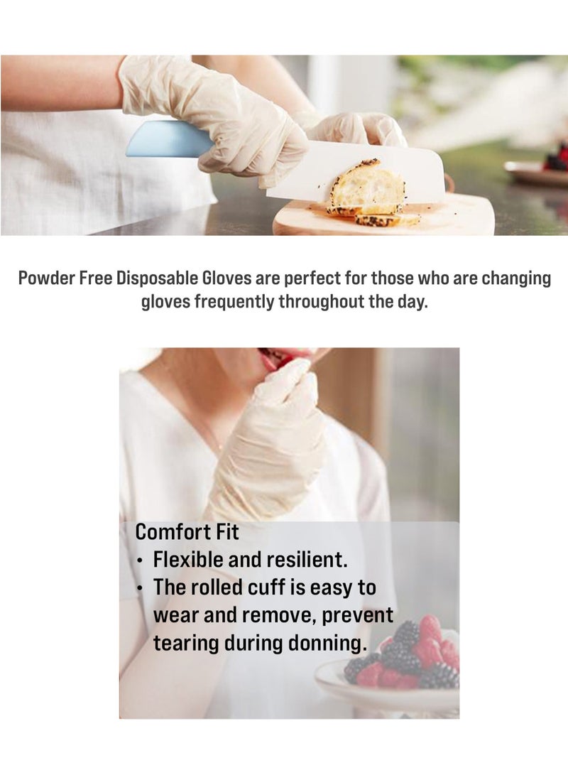 Powder Free Latex Disposable Gloves 100 Pcs - Image 3