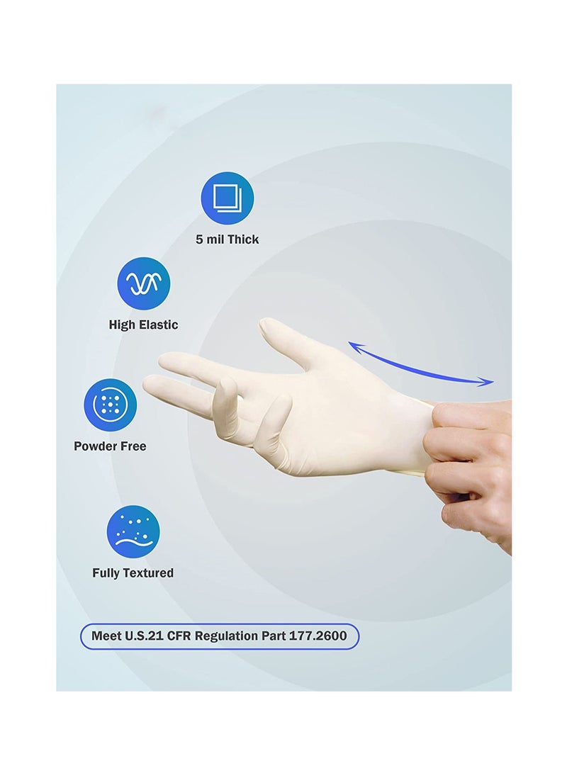 Powder Free Latex Disposable Gloves 100 Pcs - Image 4