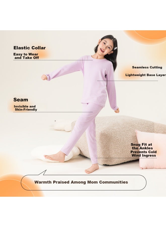 MIIOW Kids Thermal Underwear Pure Cotton Boys And Girls Autumn Long Johns Double-layer Quilted Thickened Set Autumn Winter - Image 4