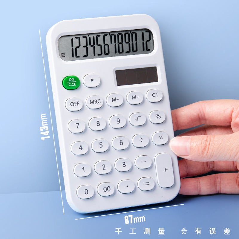 Candy Color Calculator Student Special High Color Value Solar Computer Dual Power Large Display Counting Office Use - Image 3