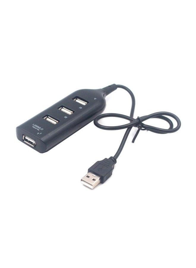 Plug-in USB HUB 1-4 Splitter 4-port USB Splitter, HUB-Number Of Interfaces:4-mouth HUB-black Pearlescent Bag  - Image 1