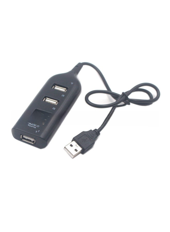 Plug-in USB HUB 1-4 Splitter 4-port USB Splitter, HUB-Number Of Interfaces:4-mouth HUB-black Pearlescent Bag  - Image 2