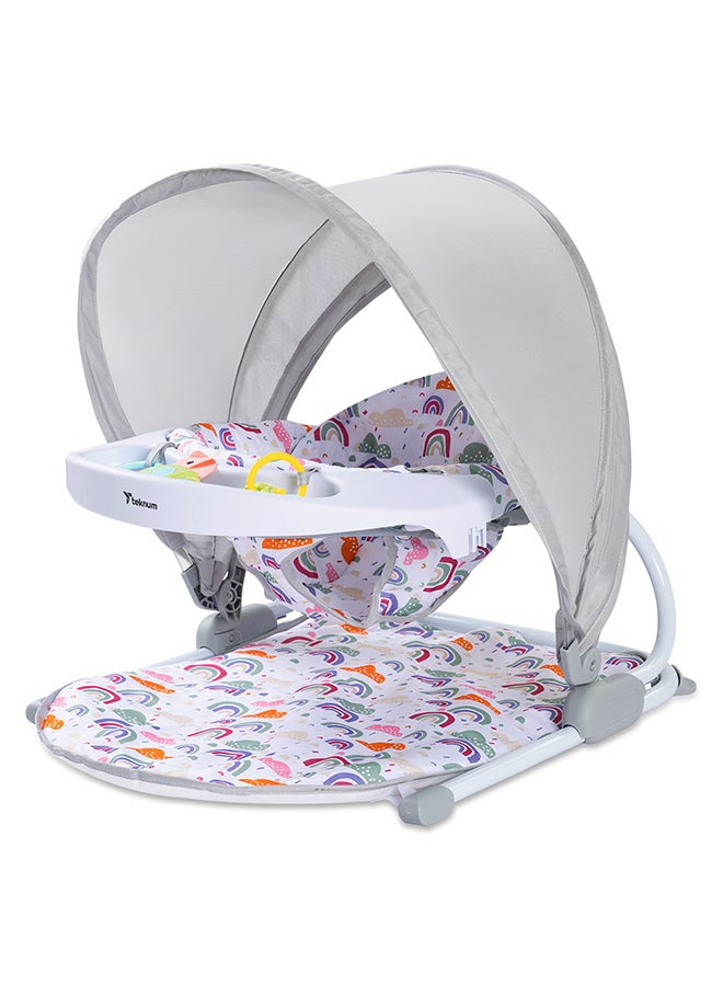 TEKNUM TEKNUM Baby Sit up support with Feeding Tray - Grey  - Image 1