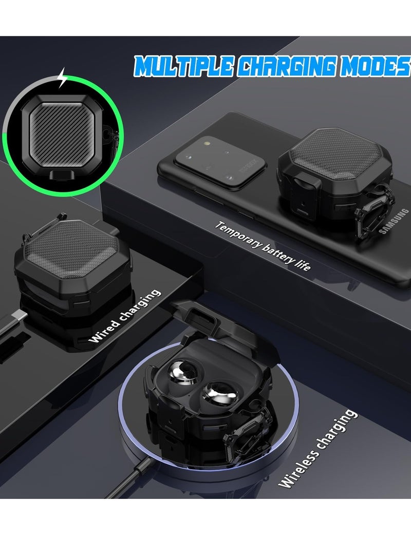 General Samsung Galaxy Buds 2 Pro Carbon Fiber case,Black  - Image 3