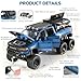 FRJV Toy Trucks for Boys 132 Diecast Trucks Mammoth Model TruckCollectible Pickup Truck Model KitPull Back Cars with Lights and SoundsToy Trucks for Boys Age 47Blue - Image 4