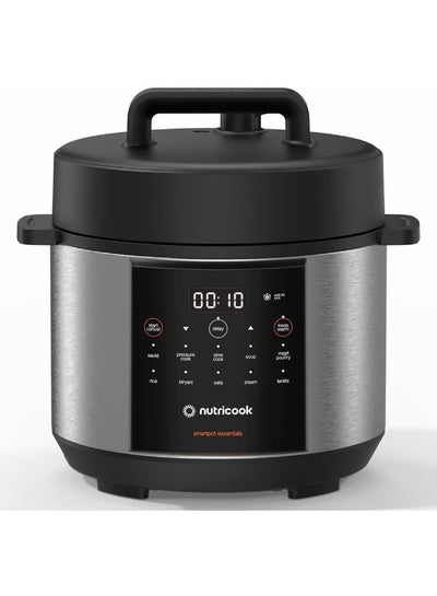 nutricook Smart Pot Essentials 900W, 4L, 7 In 1 Electric Pressure Cooker, Slow Cooker,Rice Cooker, Steamer, Sauté Pot & More, 11 Smart Programs, 2