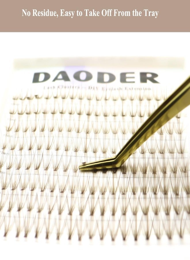DAODER Brown Lash Clusters Natural Individual Lashes Short Cluster Eyelash Extension C Curl 10-12mm 20D Wispy Brown Cluster Lash Extensions 160pcs (20D-Caramel-D-10-12mm) - Image 5