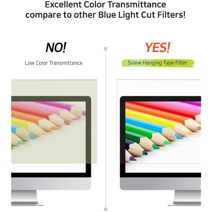 Sview BLUE LIGHT CUT FILTER WITH EYE PROTECTION FOR MONITOR AND LAPTOP (24") SBFHC-24C-A - Image 3