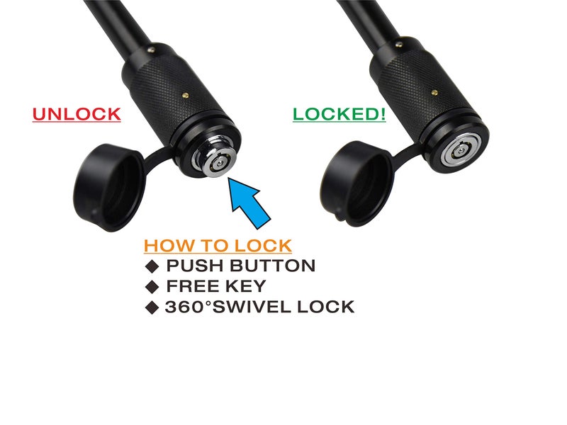 TOPTOW Trailer Hitch Receiver Lock, 1/2-in Pin Diameter with 5/8-in Sleeve Diameter, 2.75-in Usable Length, Black Nickel Locking Pin - Image 5