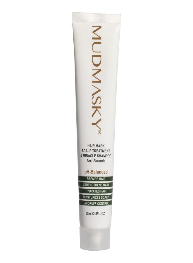 MUDMASKY Hair Mask Scalp Treatment & Miracle Shampoo 3in1 75ml / 2.5FL. OZ. - Image 1