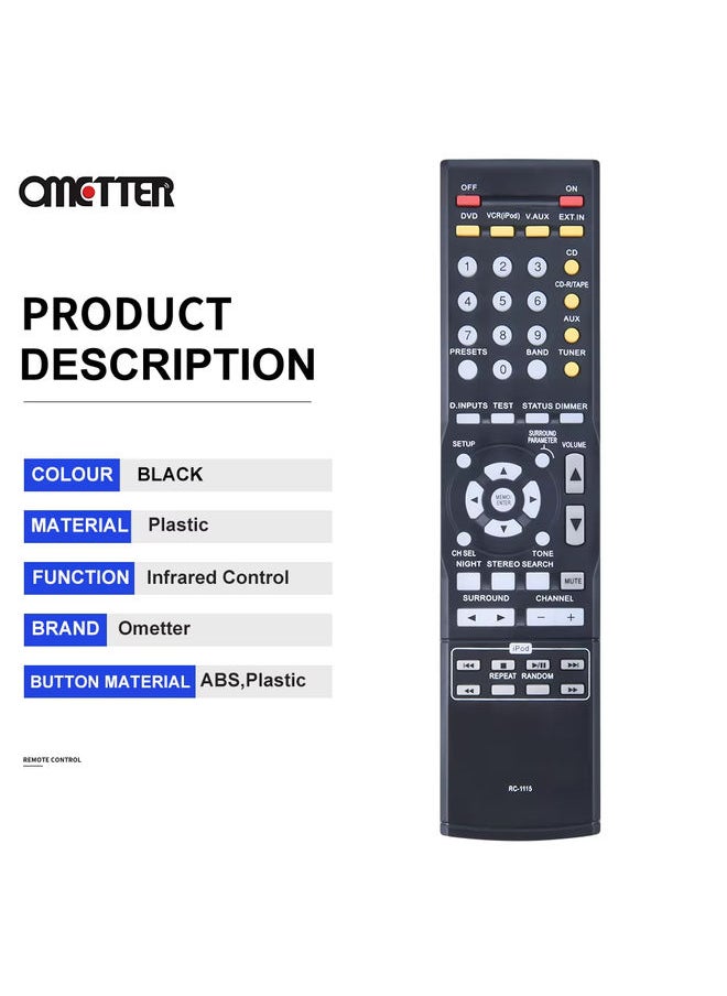 OMETTER - Suitable for Denon Remote Control Function AV Playback RC-1115 AVR930 AVR-390/1312 AVR-1311 AVR-391 DT-390XP AVR-2801 380 4806 - Image 1