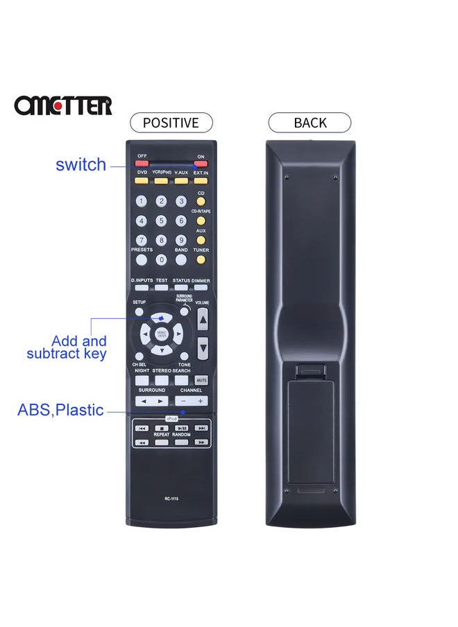 OMETTER - Suitable for Denon Remote Control Function AV Playback RC-1115 AVR930 AVR-390/1312 AVR-1311 AVR-391 DT-390XP AVR-2801 380 4806 - Image 1