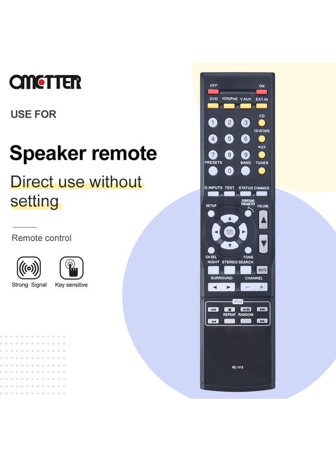 OMETTER - Suitable for Denon Remote Control Function AV Playback RC-1115 AVR930 AVR-390/1312 AVR-1311 AVR-391 DT-390XP AVR-2801 380 4806 - Image 1