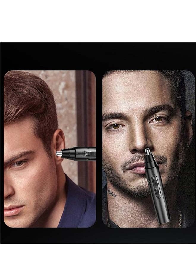 واي دي ماكينة حلاقة شعر الأذن والأنف للرجال والنساء، ماكينة حلاقة احترافية قابلة لإعادة الشحن عبر USB، مزيل شعر الوجه بدون ألم، ماكينة حلاقة شعر الوجه قابلة للغسل (أسود) - Image 5