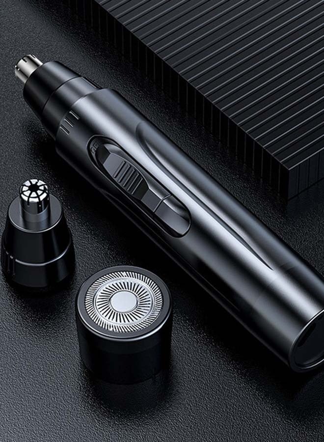 واي دي ماكينة حلاقة شعر الأذن والأنف للرجال والنساء، ماكينة حلاقة احترافية قابلة لإعادة الشحن عبر USB، مزيل شعر الوجه بدون ألم، ماكينة حلاقة شعر الوجه قابلة للغسل (أسود) - Image 1