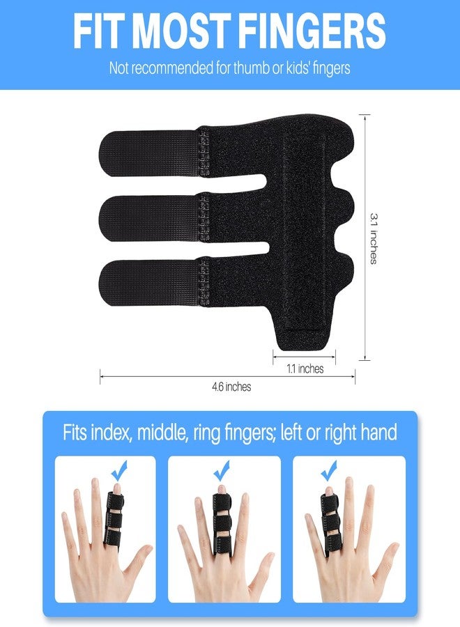 Sopito Finger Splint, 2pcs Finger Brace for Index, Middle, Ring Fingers Straightening Arthritis Knuckle Immobilization - Image 2