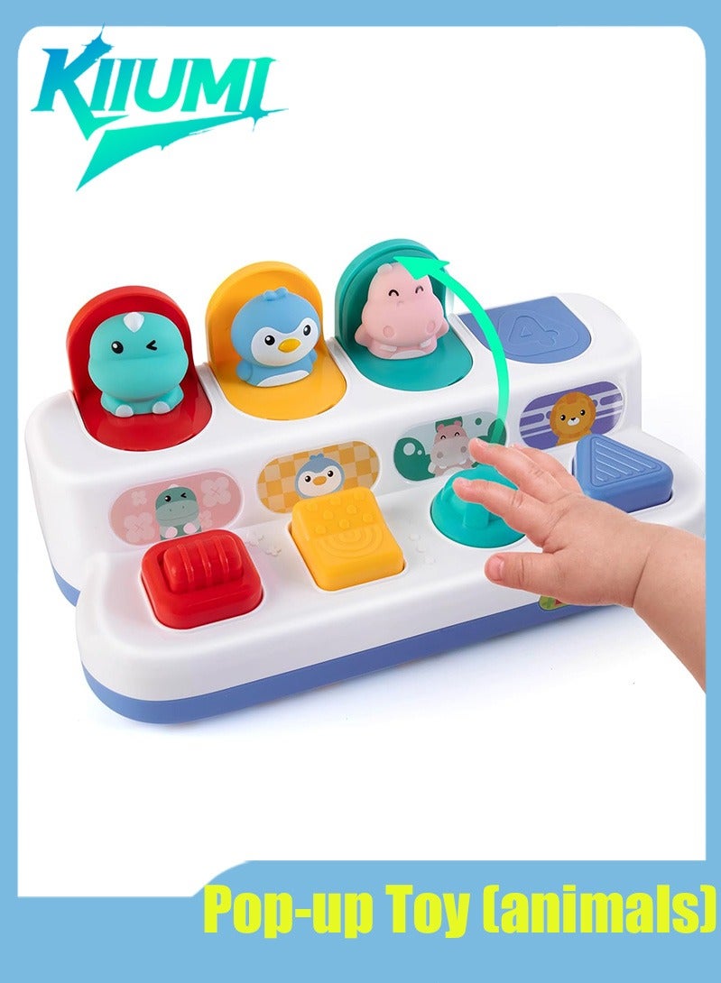 KIIUMI Interactive Pop up Toy for Babies and Toddlers, Early Learning and Brain Development Educational Plaything, Ages 18 Months+ (Animal)  - Image 1