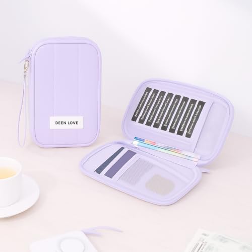 Coslifestore Quilted Travel Wallet Organizer – Waterproof Passport Cover/Passport Holder Pouch with Card Slots & Wrist Strap –Ideal for Travel/Travel Document Organiser for Men & Women (Purple) - Image 4