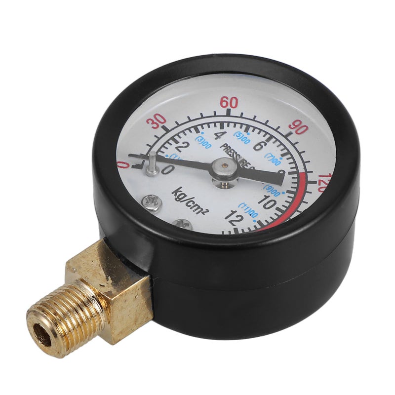Industrial Air Compressor Pressure Gauge 0 12kg Waterproof High Accuracy with Back Mount for Pneumatic Tools Workshop - Image 2