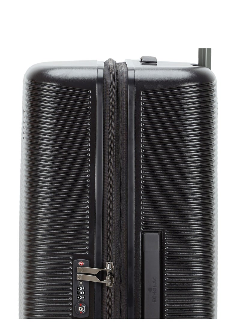 Echolac - Ultima 76 cm Checkin Lugggae Trolley - Dark Chocolate - Image 1