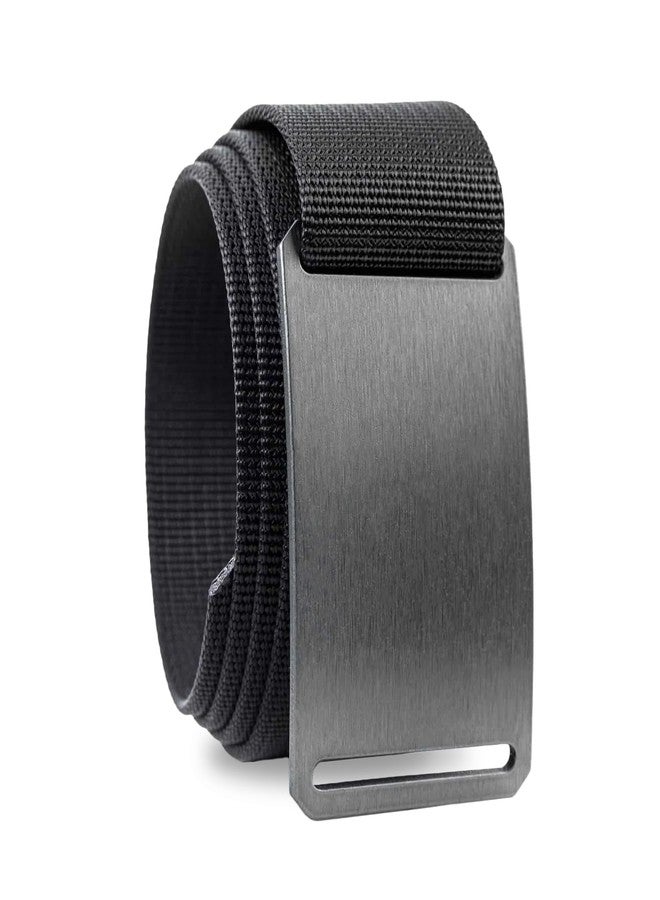 GRIP6 Gunmetal Nylon Belt – Heavy-Duty Tactical Belt for Men & Women – Adjustable Design with Aluminum Buckle – Men's Accessories for Golf, EDC, and Casual Wear – Made in the USA – Large (36-38), Jet - Image 1