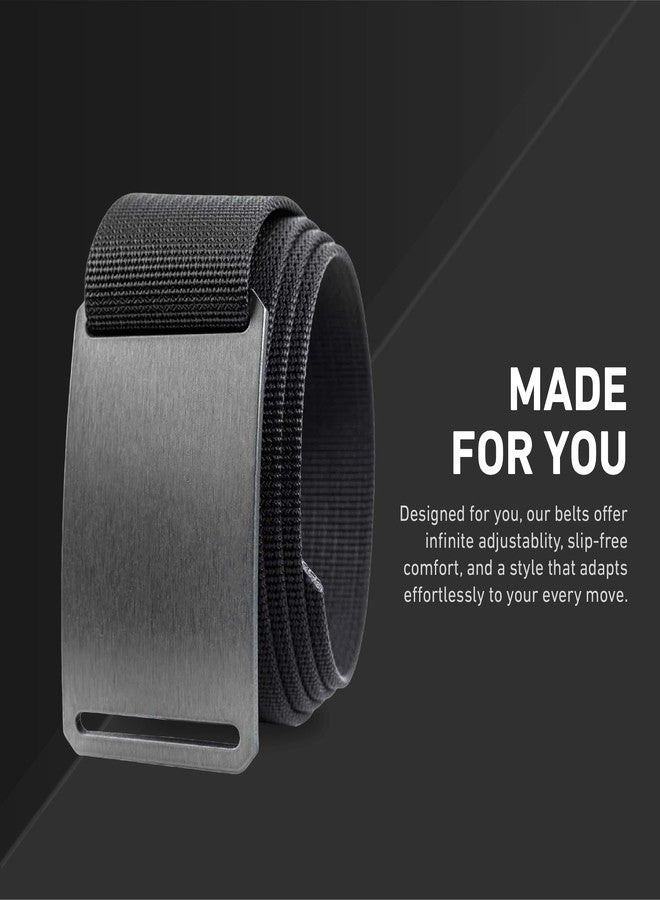 GRIP6 Gunmetal Nylon Belt – Heavy-Duty Tactical Belt for Men & Women – Adjustable Design with Aluminum Buckle – Men's Accessories for Golf, EDC, and Casual Wear – Made in the USA – Large (36-38), Jet - Image 4