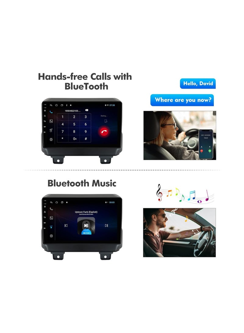 شيزا ستار ستيريو سيارة أندرويد لجيب رانجلر JL Gladiator JT 2018 2019 2020 2021 1 جيجابايت رام 32 جيجابايت روم 9 بوصة ميرورلينك واي فاي BT، شاشة تعمل باللمس IPS مع كاميرا AHD متضمنة - Image 3