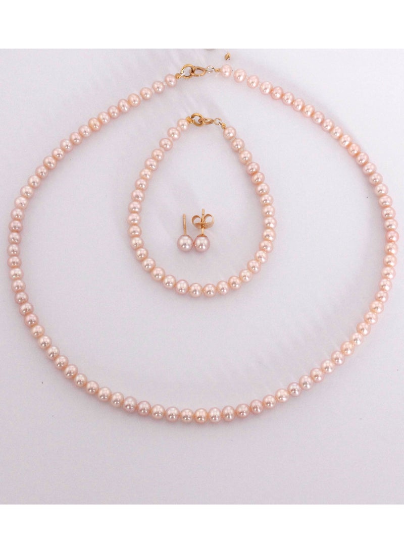 MIKURA - Set, Freshwater Pearls, A Quality, Natural Multi Color, 5.0-3.5MM, 18KY - Image 1