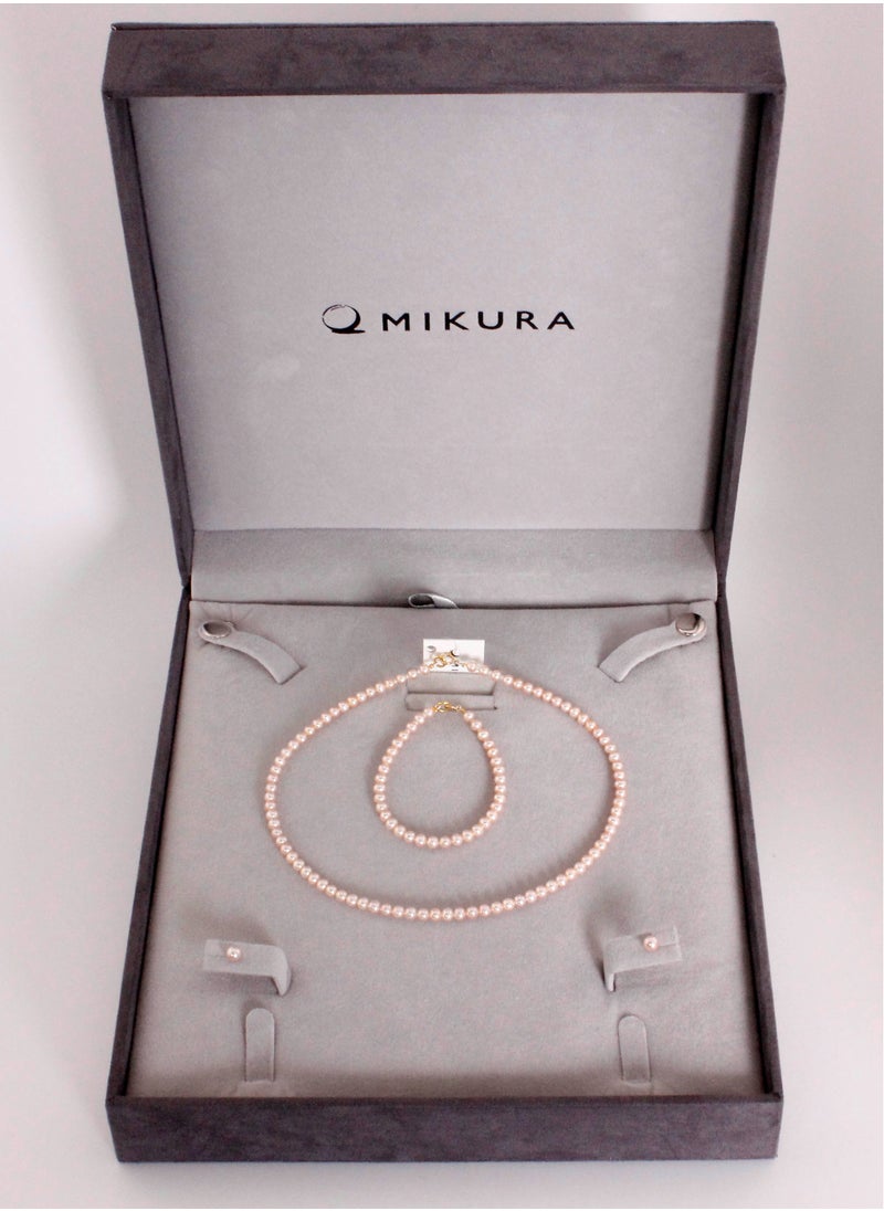 MIKURA - Set, Freshwater Pearls, A Quality, Natural Multi Color, 5.0-3.5MM, 18KY - Image 1